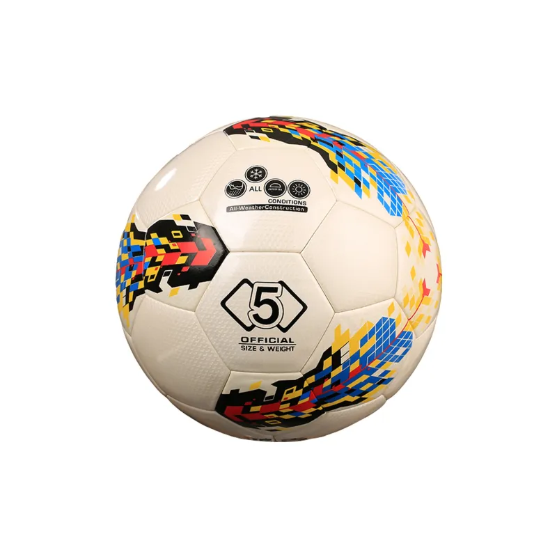 HONGKE Size 5 Soccer PU Machine Stitched Soccer Ball Unisex Multicolor-2