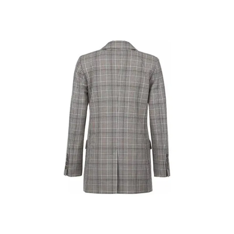 I BLUES Business Suits Women's Gray Plaid-1