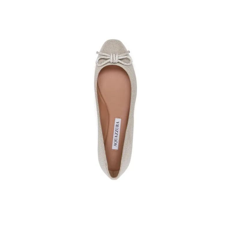 AQUAZZURA Parisina Bow-detail Ballerina Shoes-4