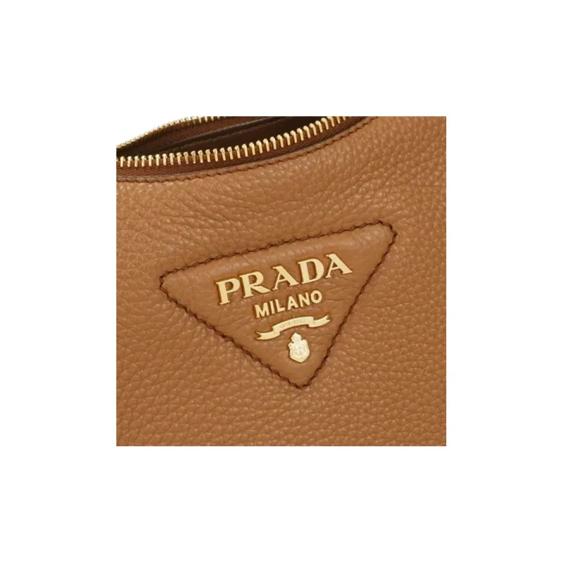 PRADA Leather Crossbody Bag Shoulder Bag Regular Women's Brown-4