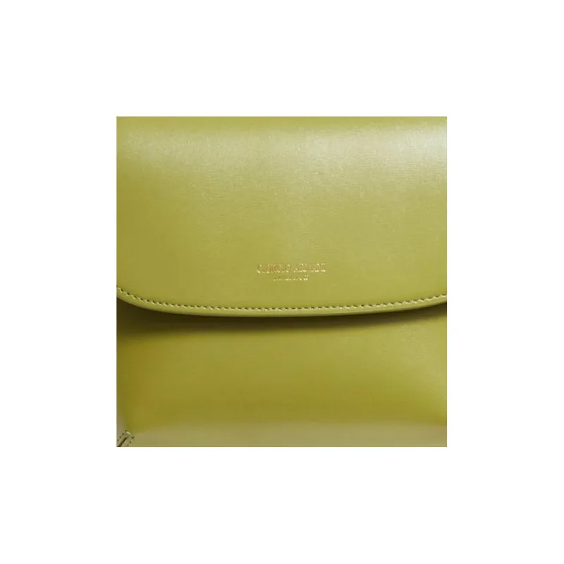 AMANI Leather Handbag Shoulder Bag Women's Green-3