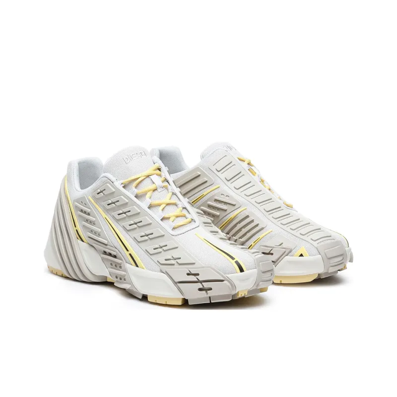 DIESEL S Prototype Anti Slip Wear Resistant Low Top Casual Shoes Men's Gray Yellow-1