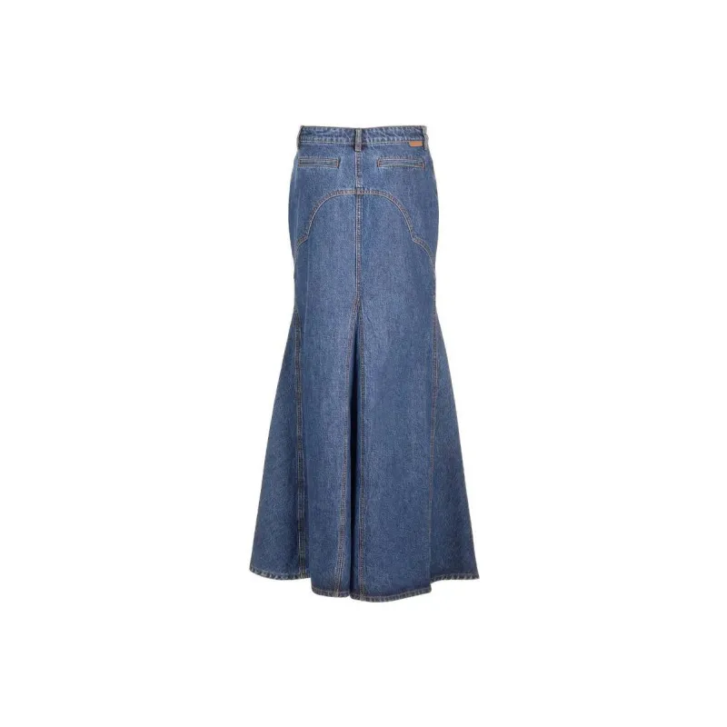 Zimmermann Denim Long Skirts Women's Blue-1