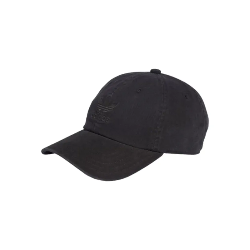 adidas Adicolor Classics Trefoil Stonewashed Baseball Cap Black-0