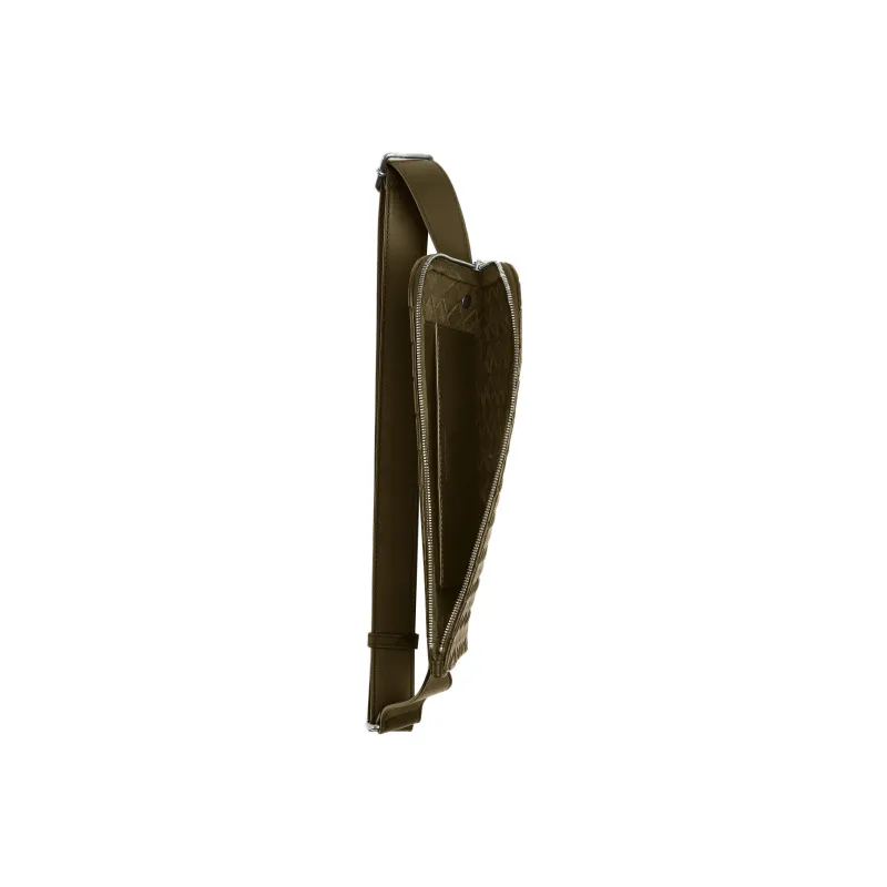 Bottega Veneta Calfskin Handheld, One Shoulder, Crossbody Fanny Pack Regular Men's Dark Brown-2