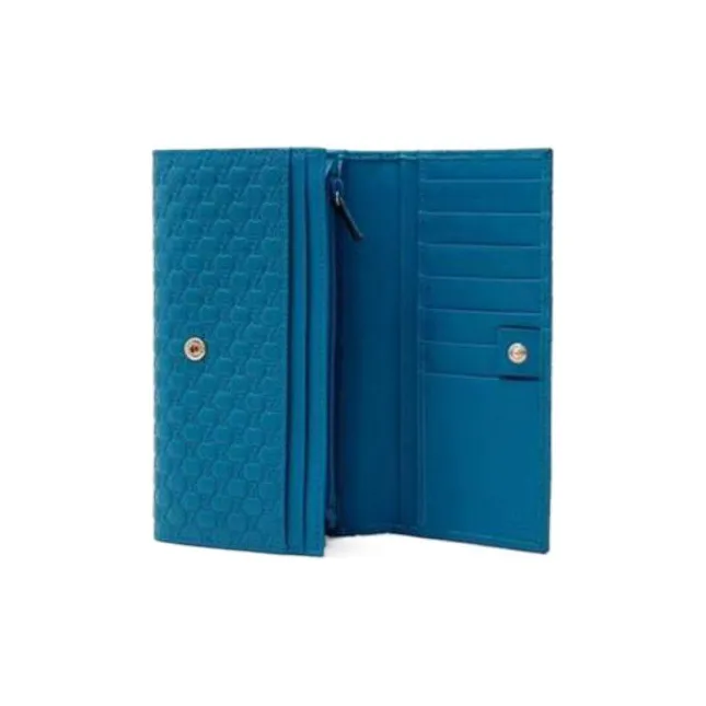 GUCCI Leather Wallet Women's Sky Blue-3