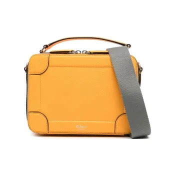 Mulberry Cow Leather Messenger Bag Handbag Shoulder Bag Crossbody Bag Men's Orange