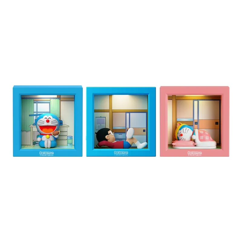 ROCK Doraemon Photo Frame Night Light Chibi Figures 12.2cm-13