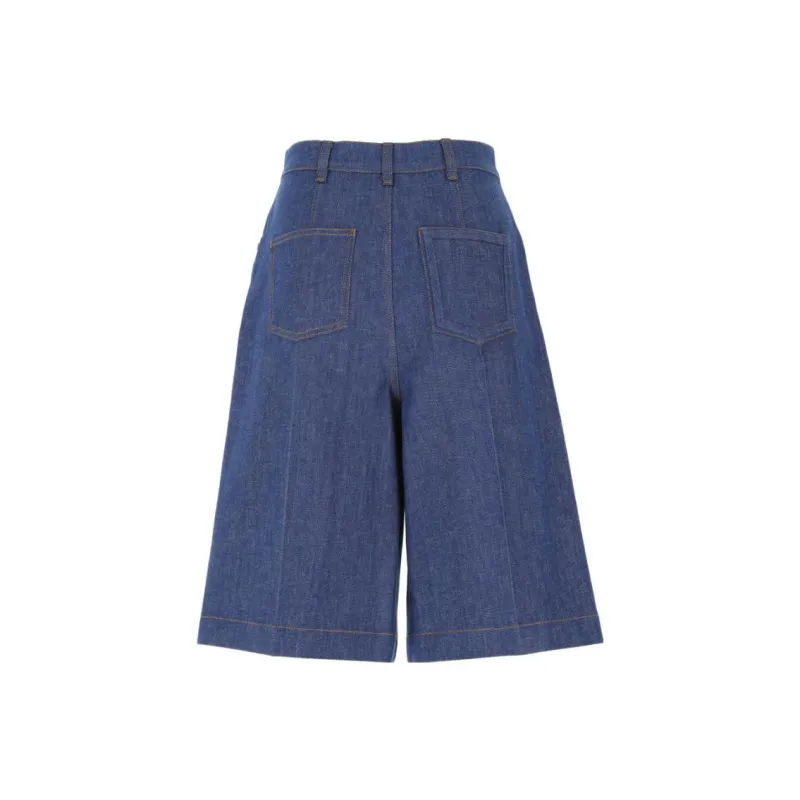 FENDI SS23 Casual Shorts Women's Denim Blue-1
