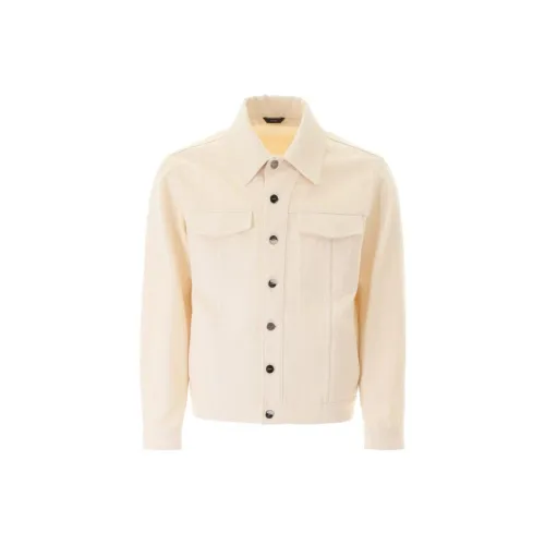 FENDI Denim Jackets Men Off White