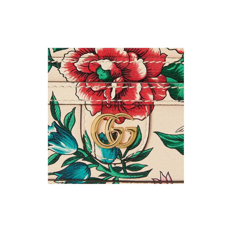 GUCCI Ophidia Leather Card Holder Women's Multicolor-4