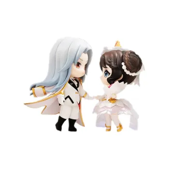 HONOR OF KINGS True Love Supreme, Pure White Wedding, Zhou Yu Xiao Qiao, Set Chibi Figures