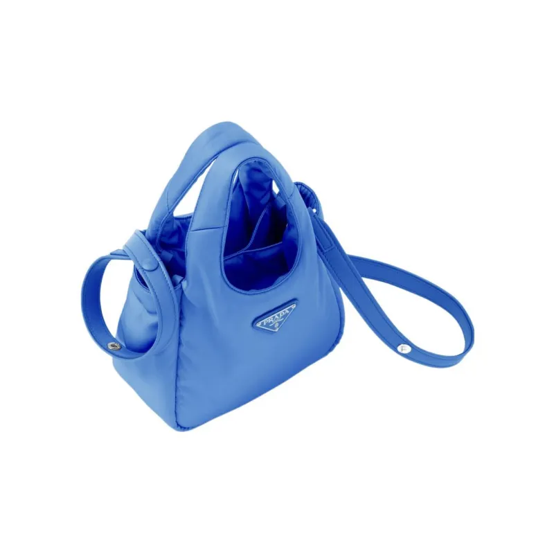 PRADA Re-Nylon Fabric Tote Bag Shopping Bag Handbag Mini Women's Light Purple Light Blue-1