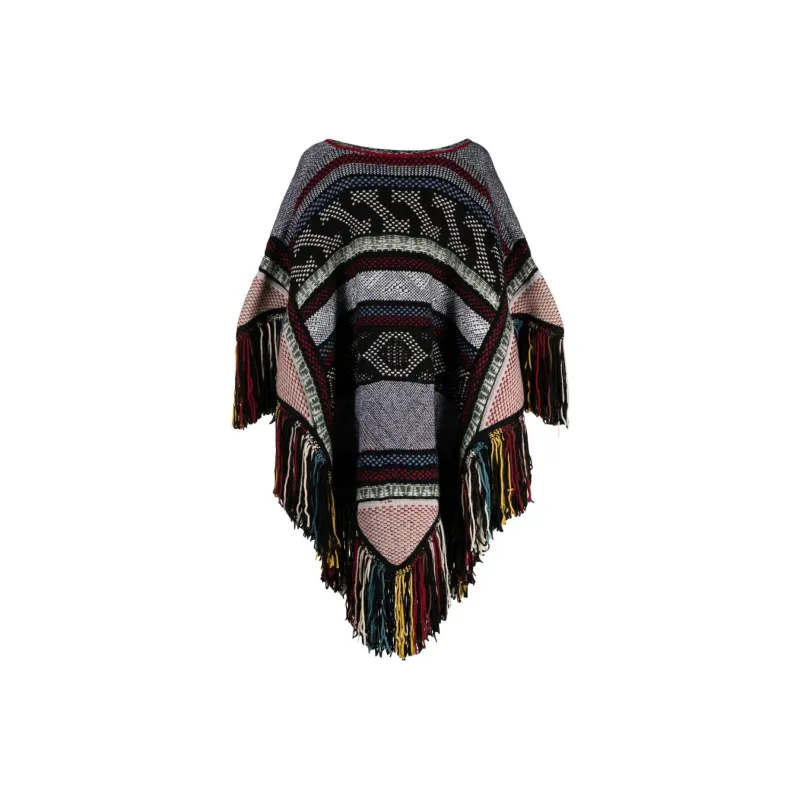 Chloé Jacquard Wool blend Poncho-1
