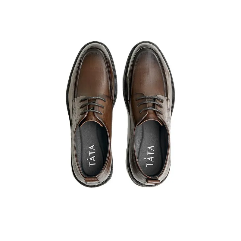TATA Dress Shoes Men Low Top Black/Brown-3