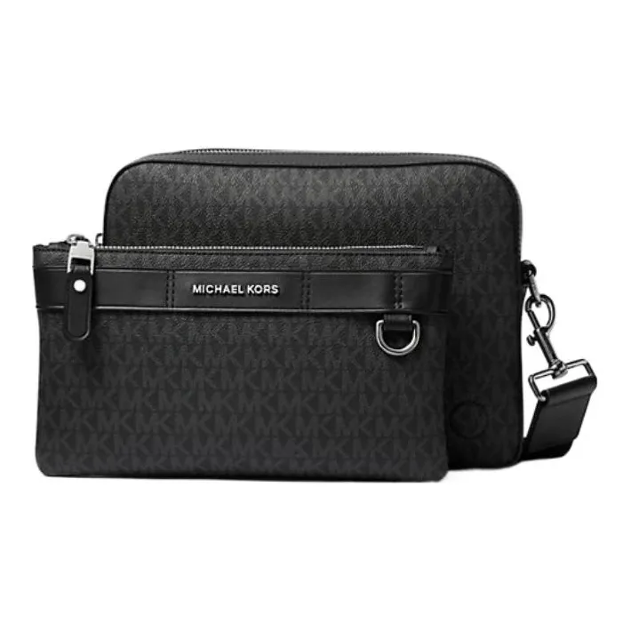MICHAEL KORS Hudson Canvas Bag, Camera Bag, Shoulder Bag, Crossbody Bag Men's Black-2