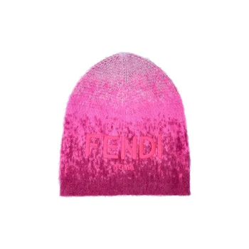 FENDI Logo embroidered Beanie
