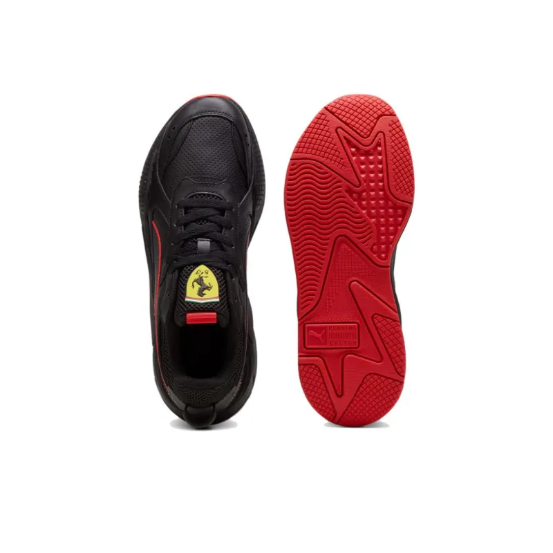 PUMA Scuderia Ferrari RS X Cushioning, Slip Resistant, And Abrasion Resistant Low Top Casual Shoes Men's Black Red-3
