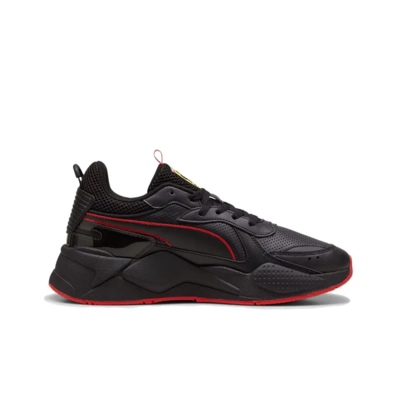 PUMA Scuderia Ferrari RS X Cushioning, Slip Resistant, And Abrasion Resistant Low Top Casual Shoes Men's Black Red-1