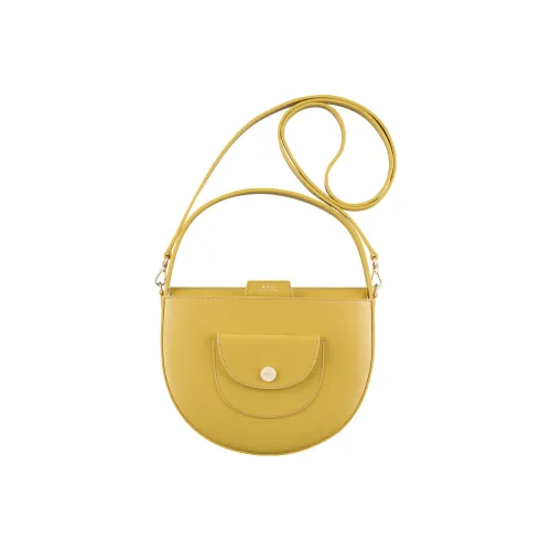 A.P.C Leather Handbag Shoulder Bag Crossbody Bag Small Size Women's Yellow