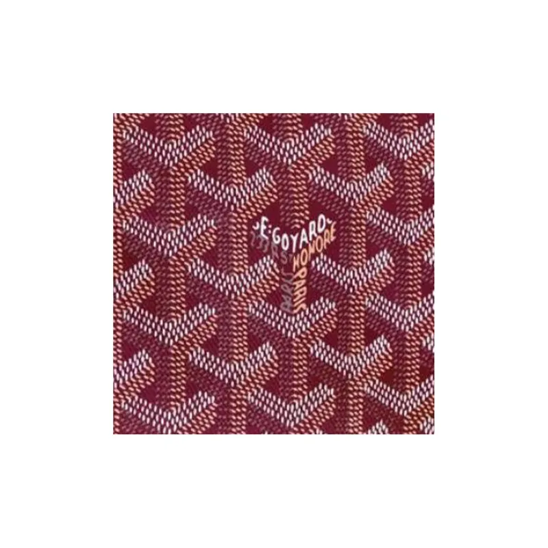 GOYARD SENAT Canvas With Calfskin Wallet Card Holder Clutch Mini Unisex Burgundy-4