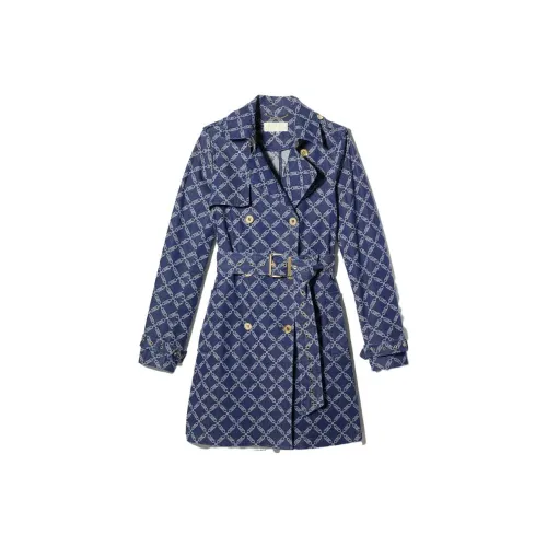 MICHAEL KORS Trench Coats Women's Blue