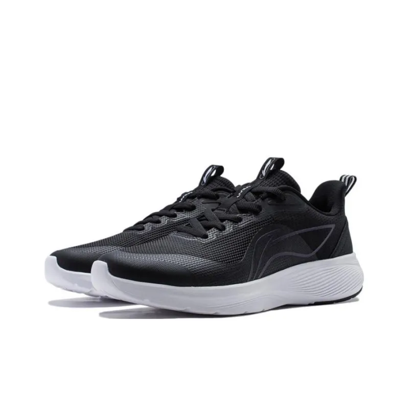 LINING Take A Dip Running Shoes Men Low Top Black White-2