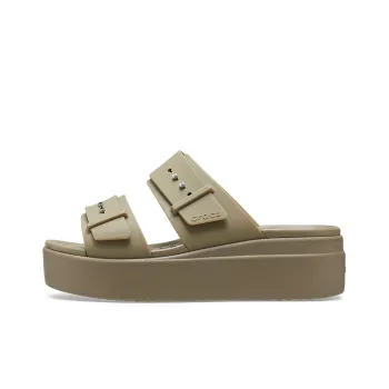 Crocs Brooklyn Low Wedge Sandal 'Beige' Women's