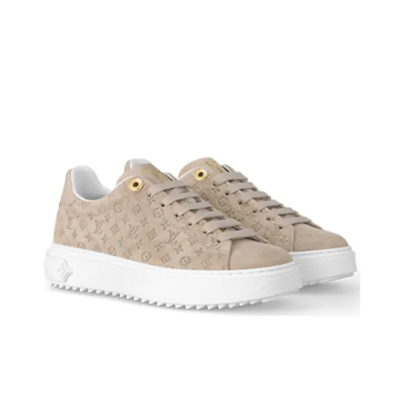 LOUIS VUITTON Time Out Sneakers 'Beige Minimonogram' Women's-2