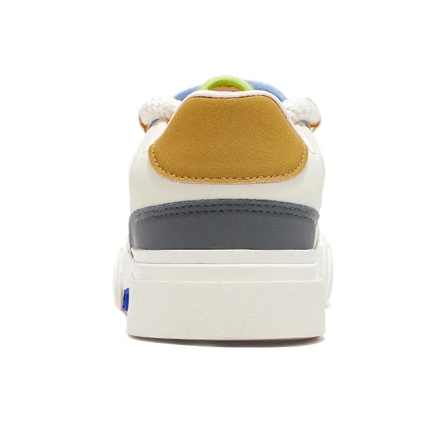 Feiyue Low-Top Skateboard Shoes Women's Beige Green-3