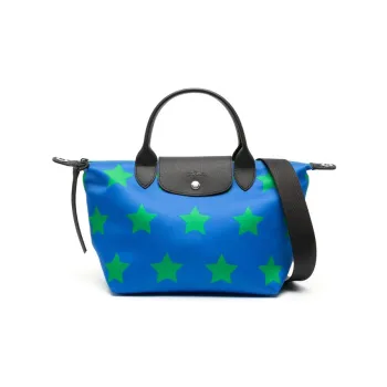 LONGCHAMP Le Pliage Recycled Polyester Canvas Bag, Shoulder Bag, Crossbody Bag, Handbag Small Size Women's Blue