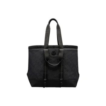 Moncler Nylon With Calfskin Tote Bag, Shopping Bag, Shoulder Bag, Handbag Men's Black