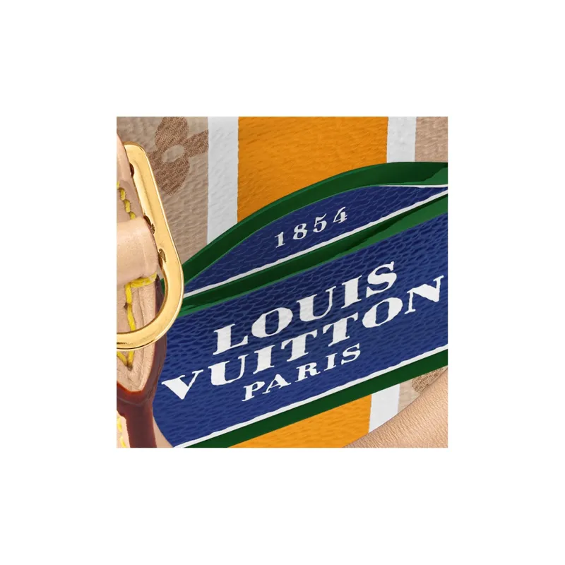 LOUIS VUITTON Petit Sac Plat Beige/Ocher-5