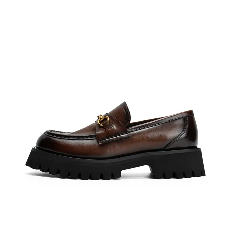 Q.VONTON Loafers Women's Low Top Coffee/Black-5