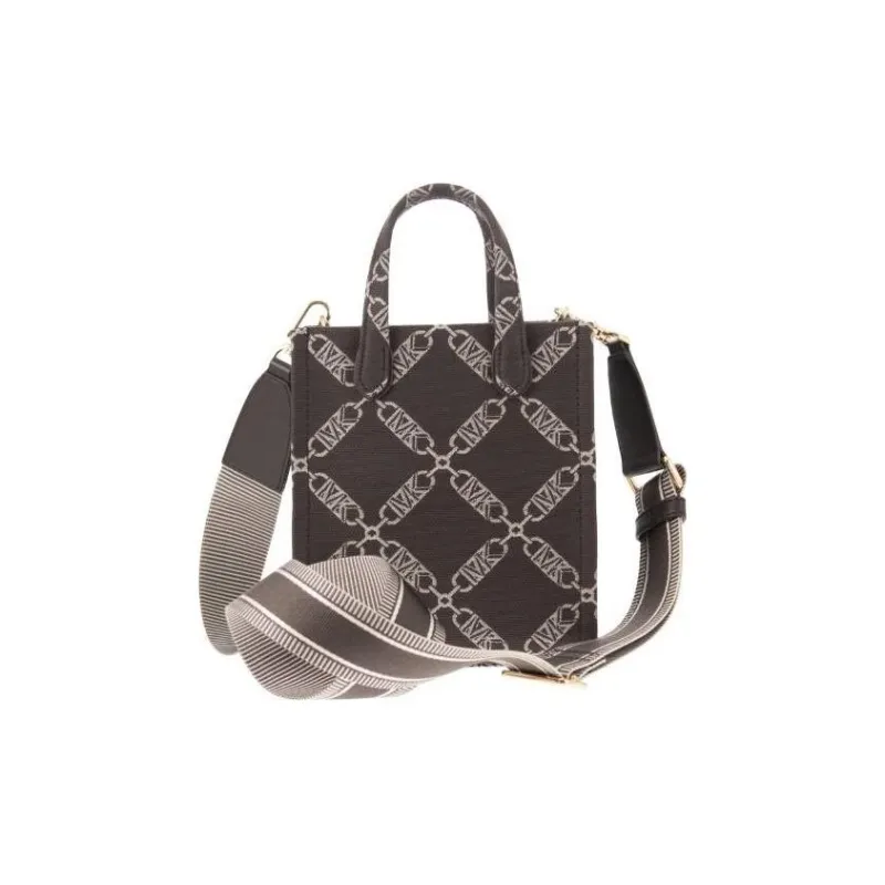 MICHAEL KORS Cotton Crossbody One Shoulder Handbag Mini Women's Brown-3