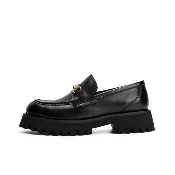 Q.VONTON Loafers Women's Low Top Coffee/Black