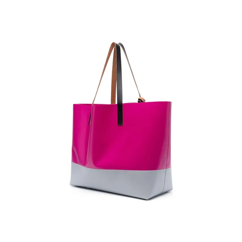 MARNI Tribeca Logo Detailed Tote Bag-1
