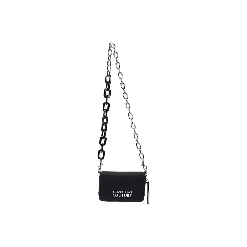 VERSACE JEANS COUTURE Cotton Clutches Card Holder Wallet Women's Black-1