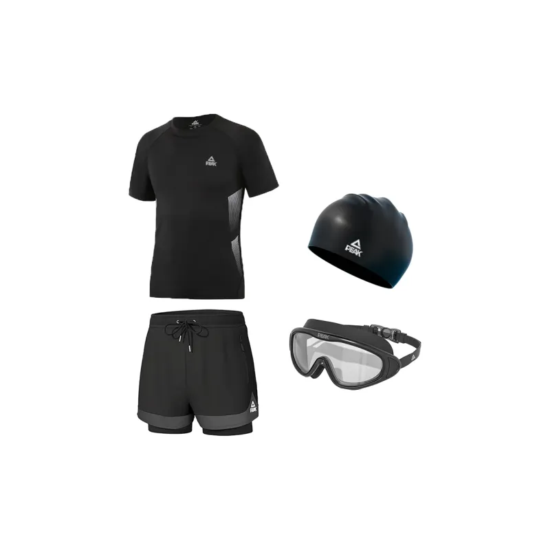 PEAK Swimming Sets Polyester Pool Men's Black Gray Color-3