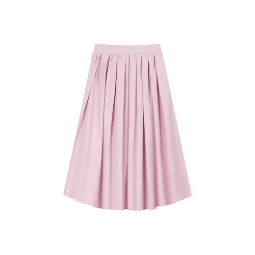 LOKUINTUS Casual Long Skirts Women's Pink