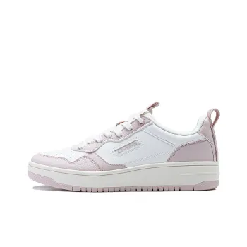 LiNing Star Sugar Anti Slip Wear Resistant Lightweight Breathable Low Top Skateboard Shoes Women's White Pink