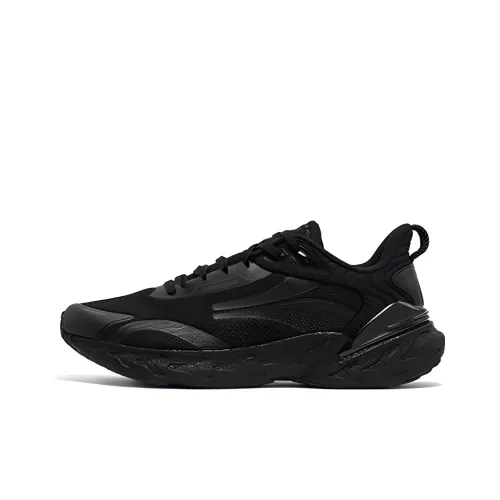 361° Popping Foam 3 Cushioning Breathable Low Top Running Shoes Men's Black Gray