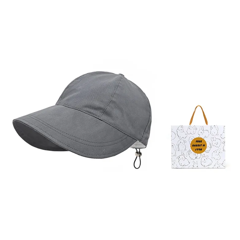 FREE RABBITⅡ Large Brim Solid Color Sun Protection Hats Unisex-12