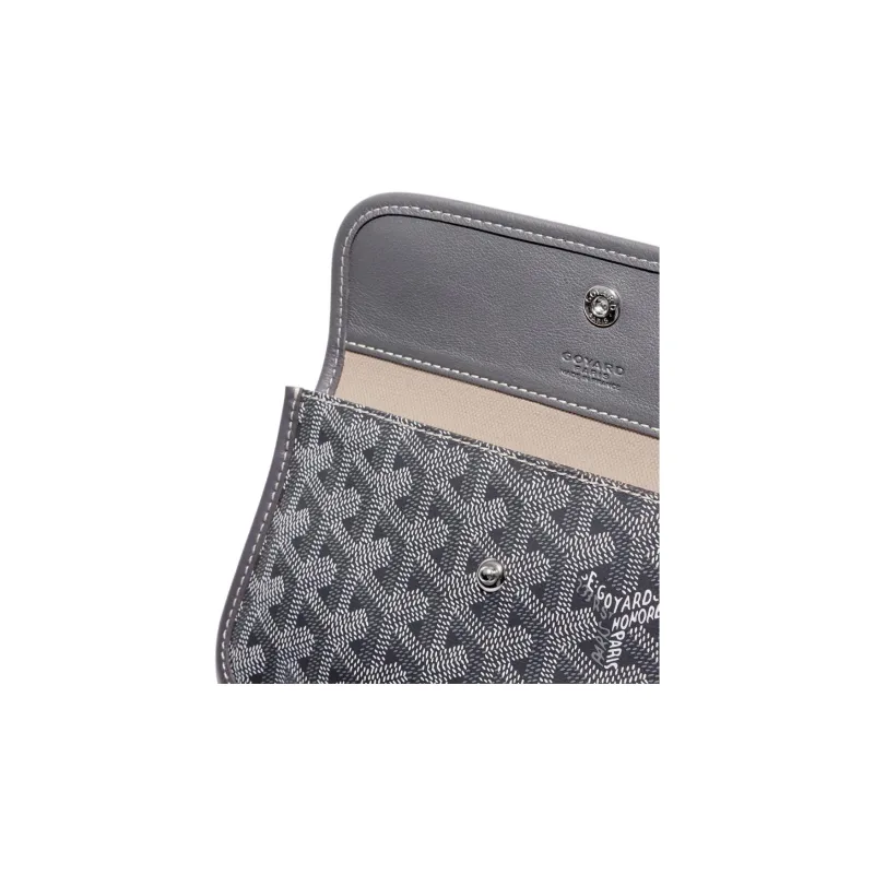 GOYARD Bohème Hobo Canvas With Leather Hobo Bag Shoulder Bag Shoulder Bag Women's Gray/Dark Green Heart Edition-4