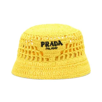 PRADA Raffia Bucket Hat