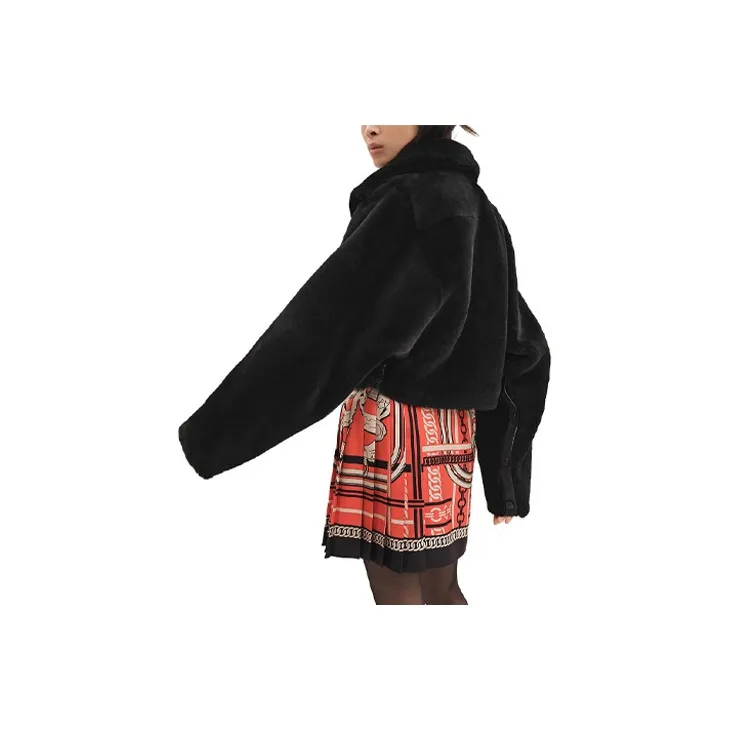 HERMES SS23 Leather Jacket Women's Black-1