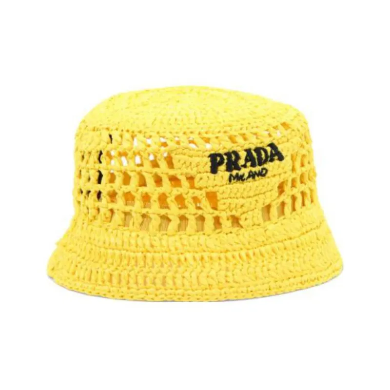 PRADA Raffia Bucket Hat-1