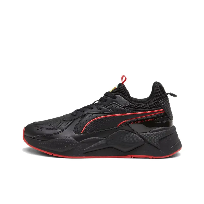 PUMA Scuderia Ferrari RS X Cushioning, Slip Resistant, And Abrasion Resistant Low Top Casual Shoes Men's Black Red-0