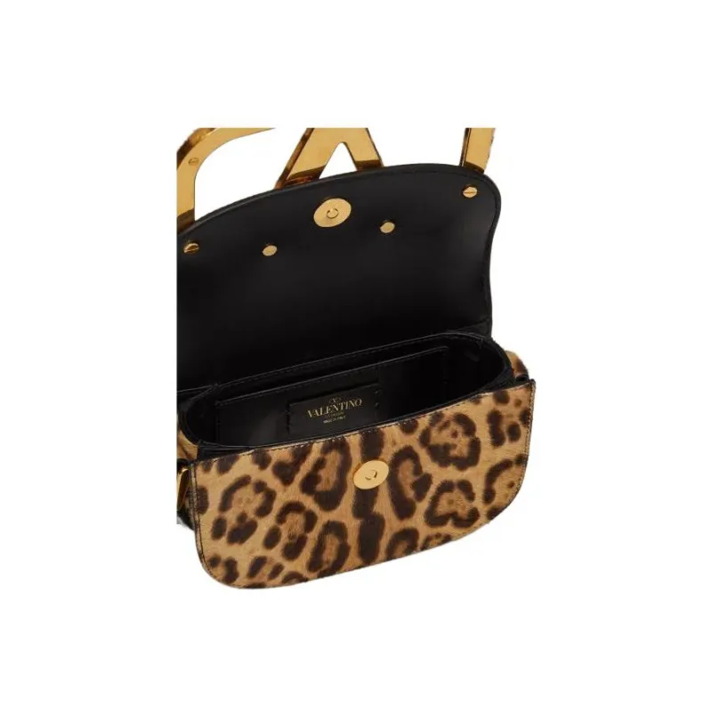 Valentino Cow Leather Shoulder Bag Crossbody Bag Handbags Regular Women's Leopard Print-4