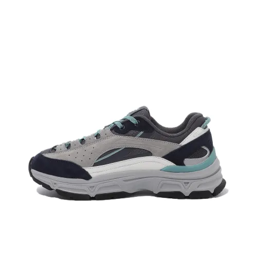 FILA Cushioning Slip Resistant And Abrasion Resistant Low Top Casual Shoes Unisex Gray